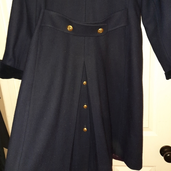 Rothschild Navy Girls Long Coat size 12 - Picture 2 of 12
